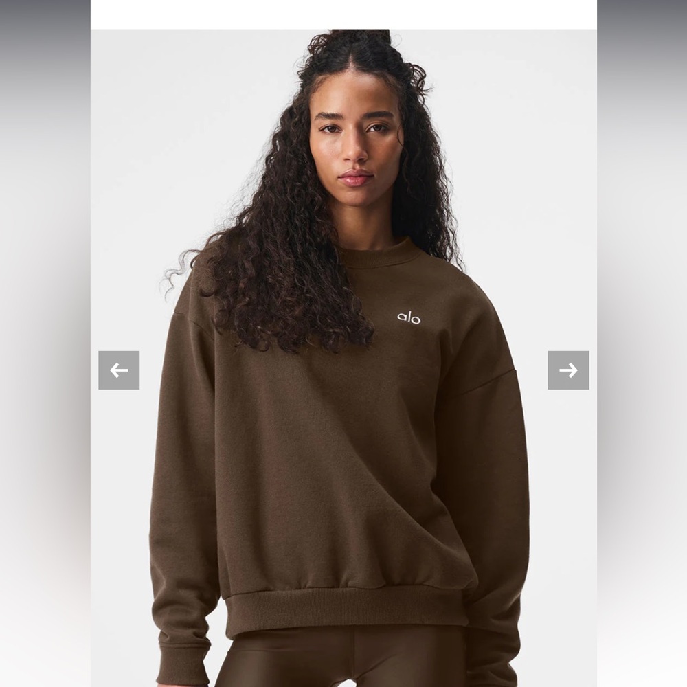 ALO Yoga Women's Espresso Crew Neck Sweater